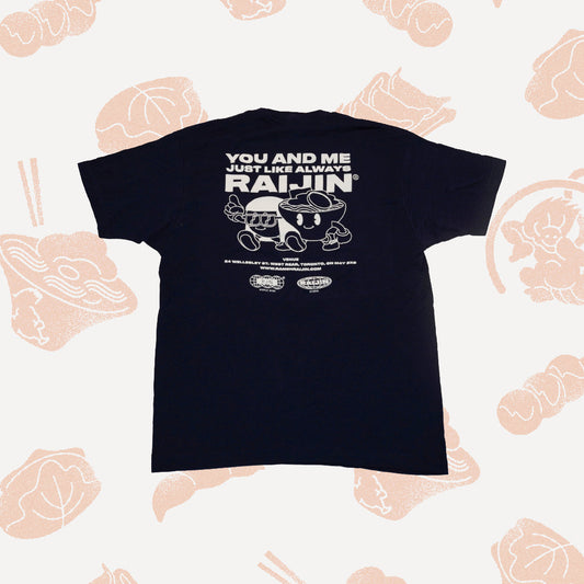 RAMEN RAIJIN Shop Tee | 100% Cotton T-Shirt Unisex (White/Navy)