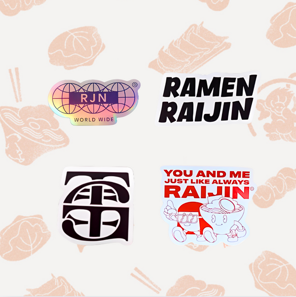 RAMEN RAIJIN Sticker Set — 4 pieces